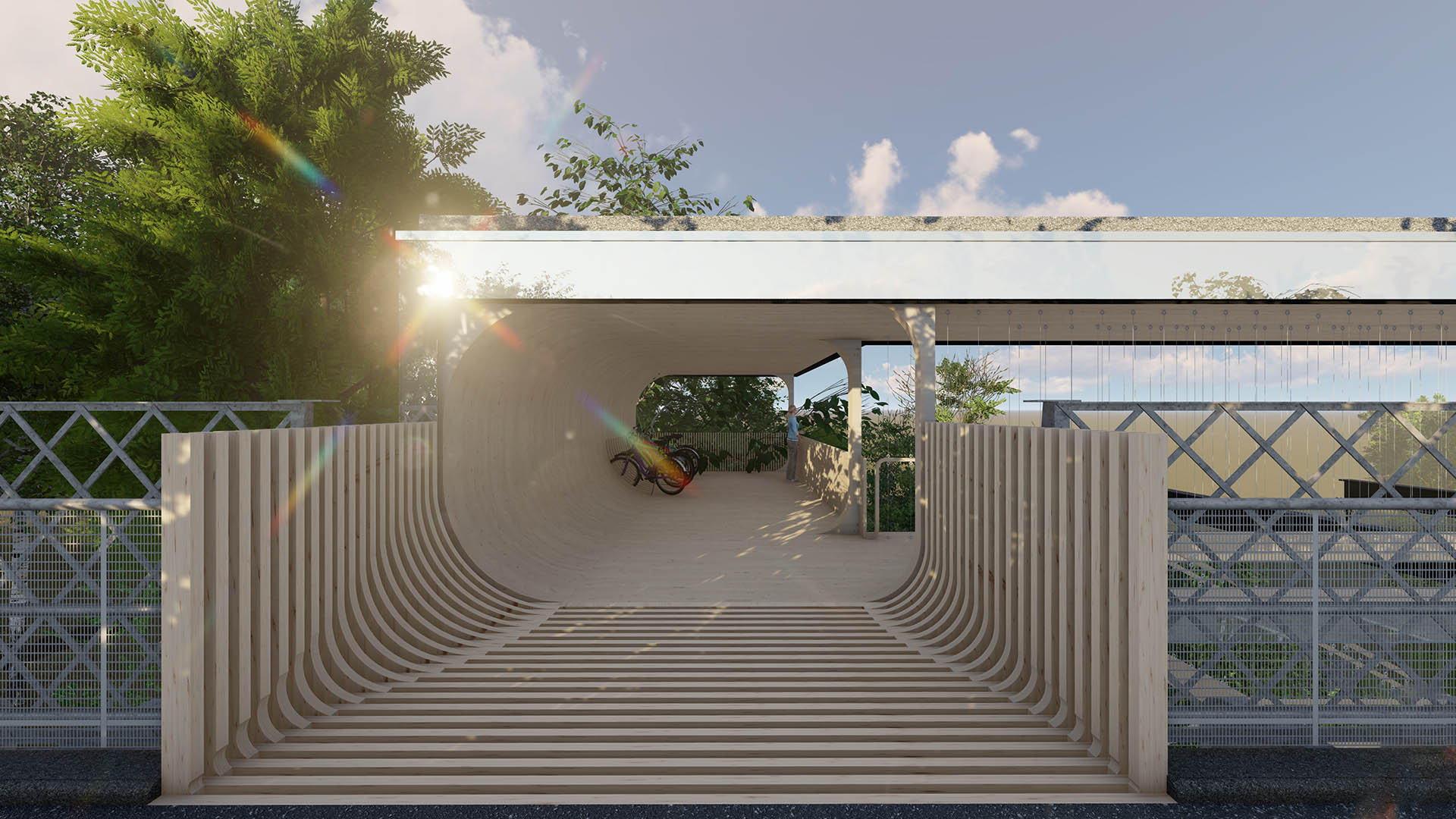 Exterior Visualisation of the Bield's Upper Entrance