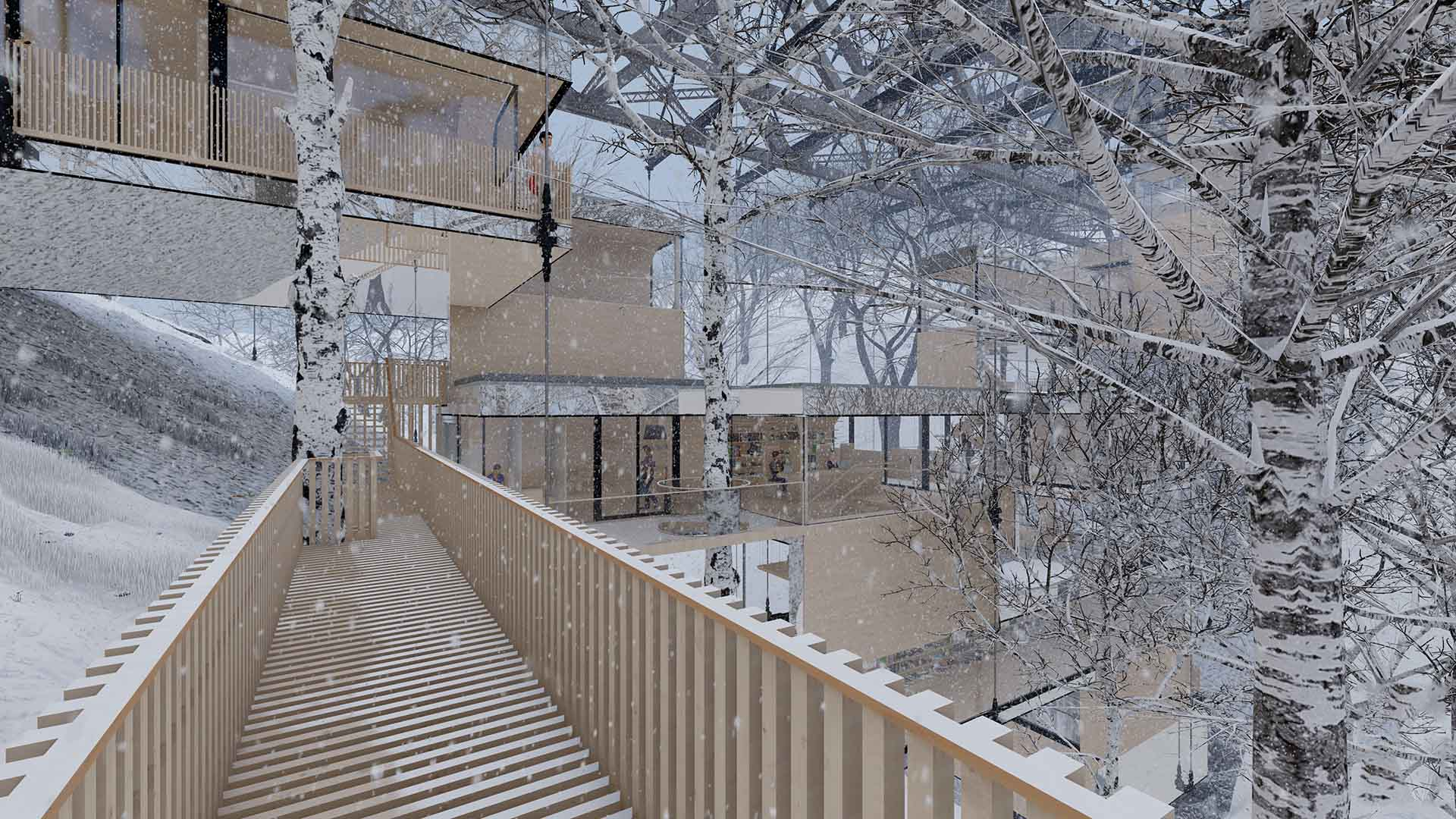 Exterior Visualisation of the Bield - The Retreat