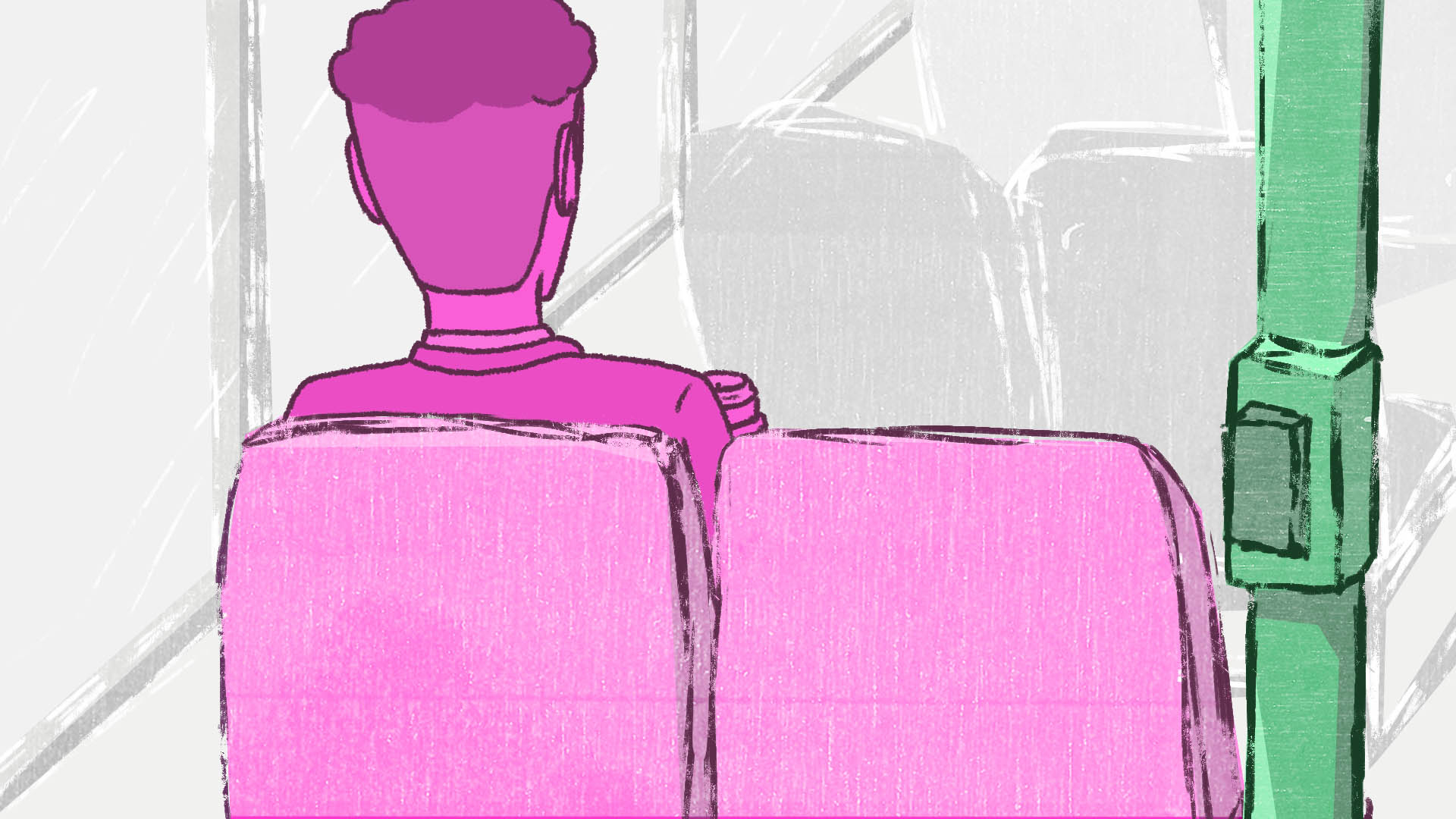 A still from the short film 'The Magentalman and the Gentlemint'