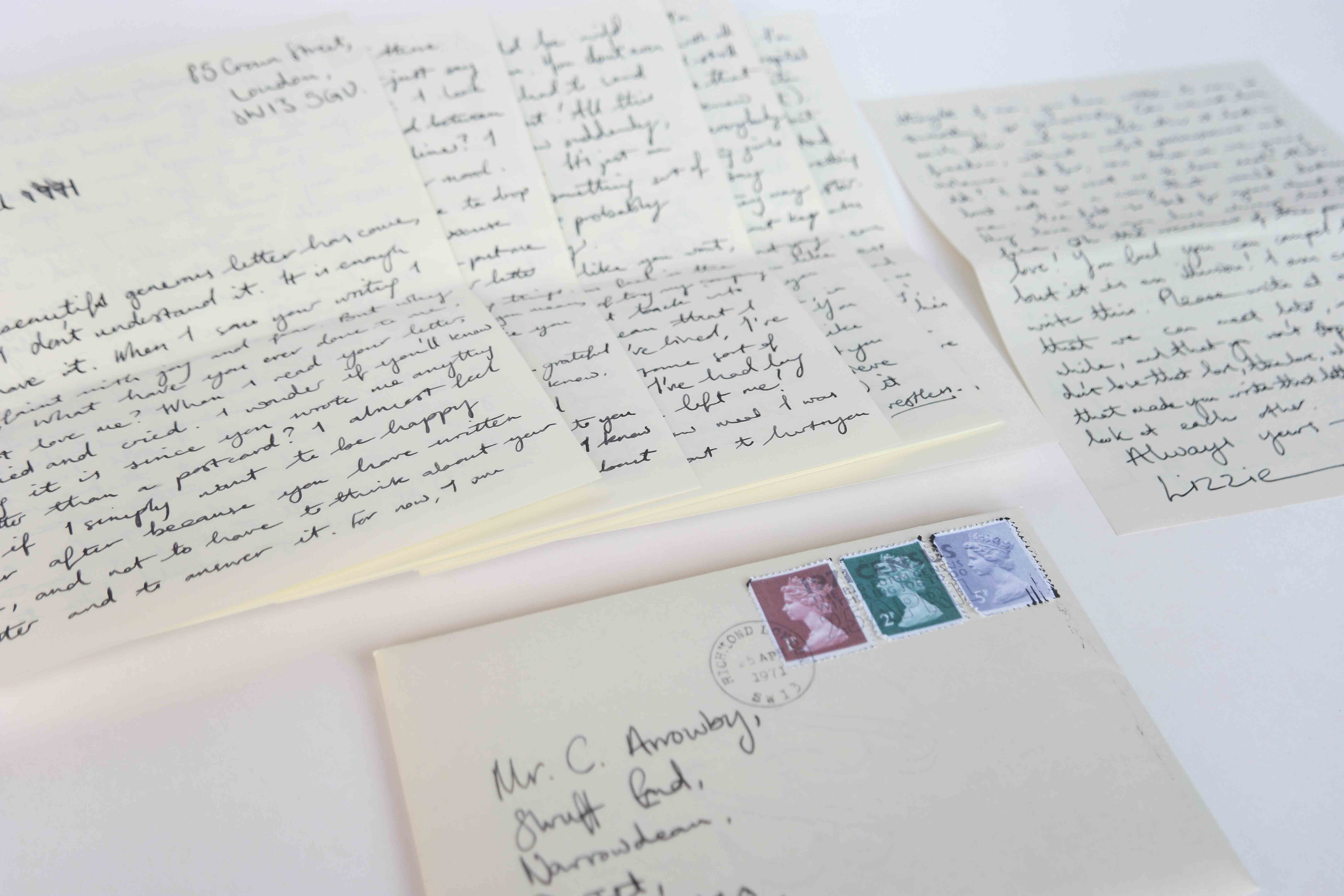 Close up image of one of the letters created