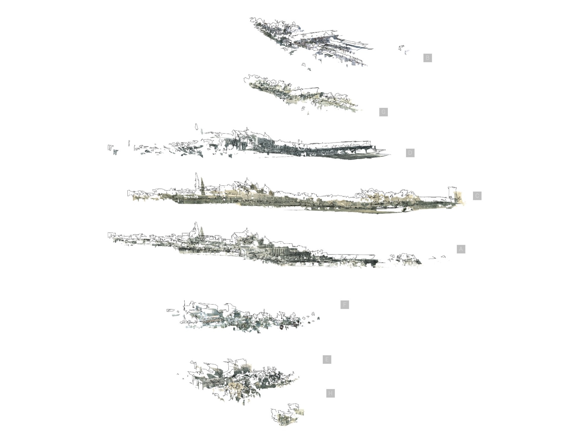 Mesh extraction of Roberts’ Córdoban prints - Separated