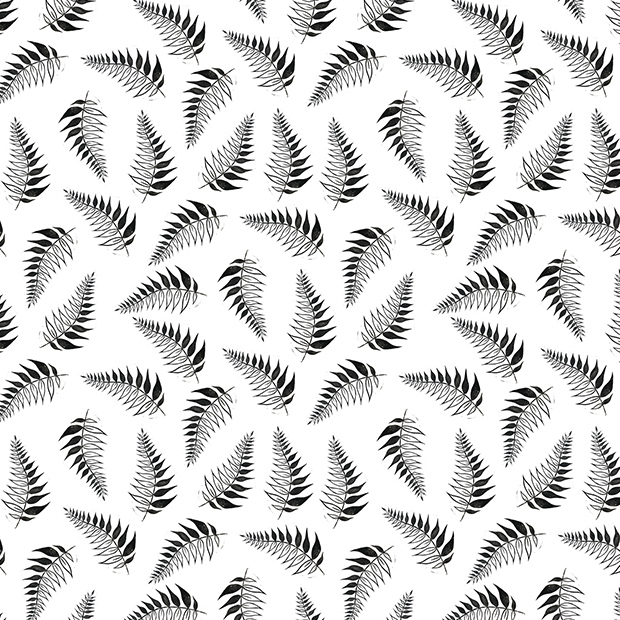 Lino printed repeating pattern