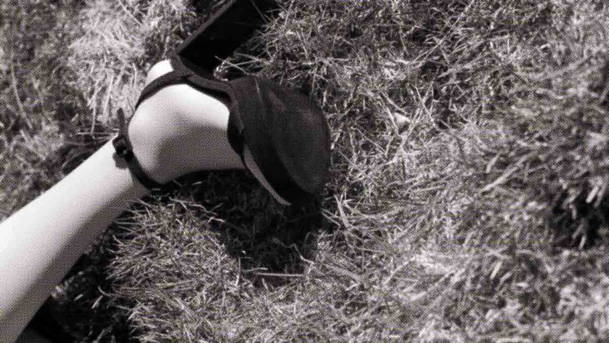 Angel's heel in the grass.