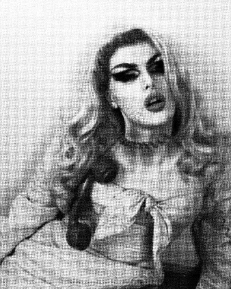 Angel strangled by a telephone wire.