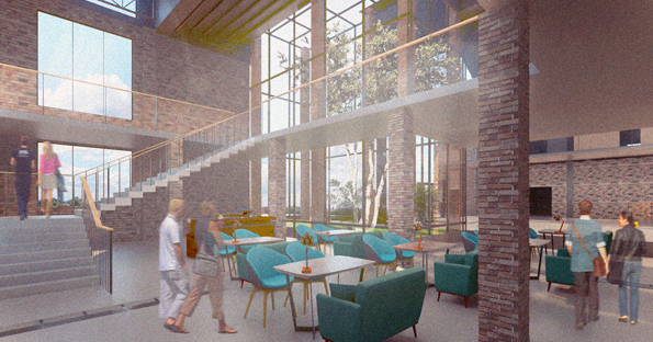 Community Hub Greenhouse & Café Render -Individual work