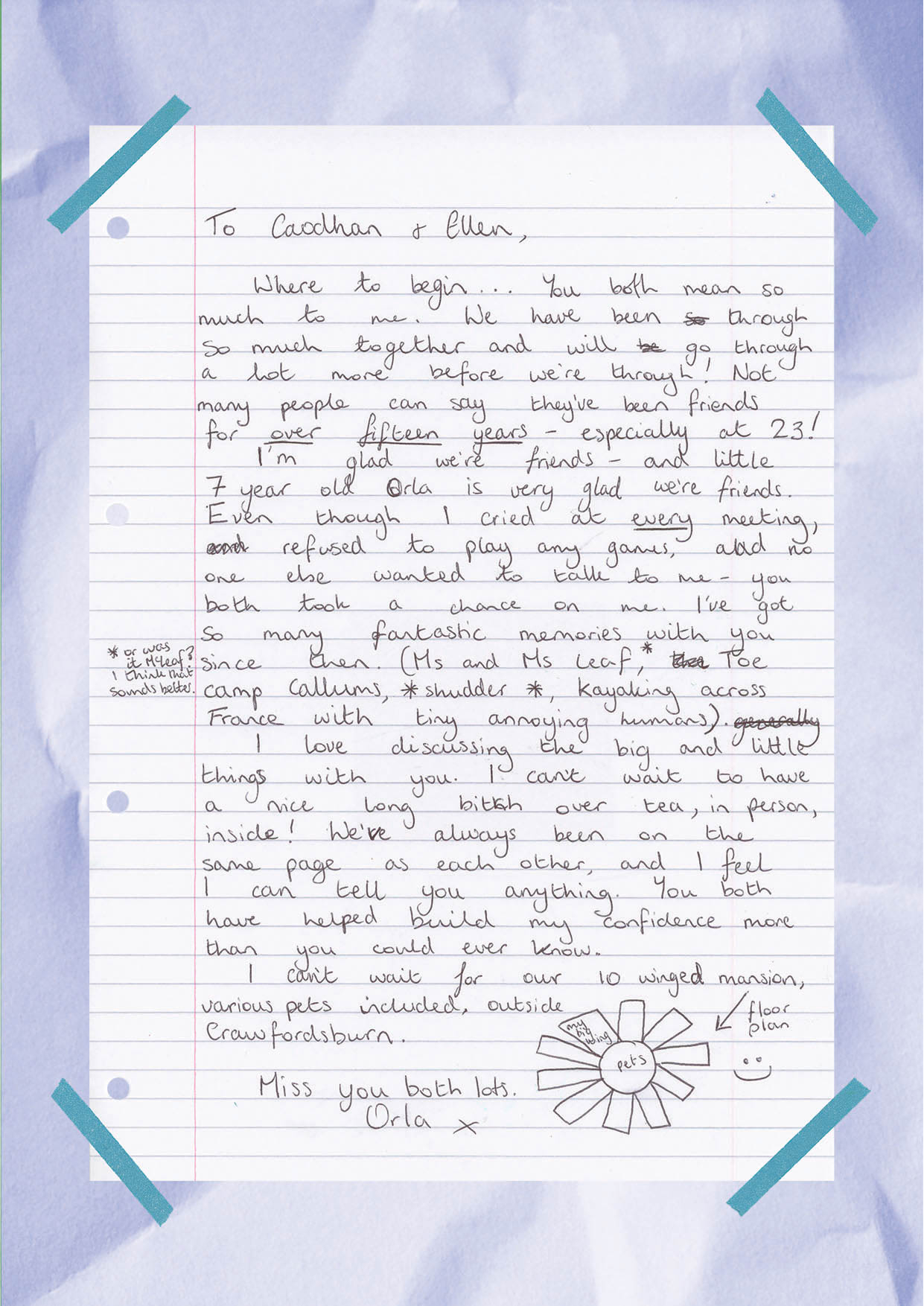 Orla's letter