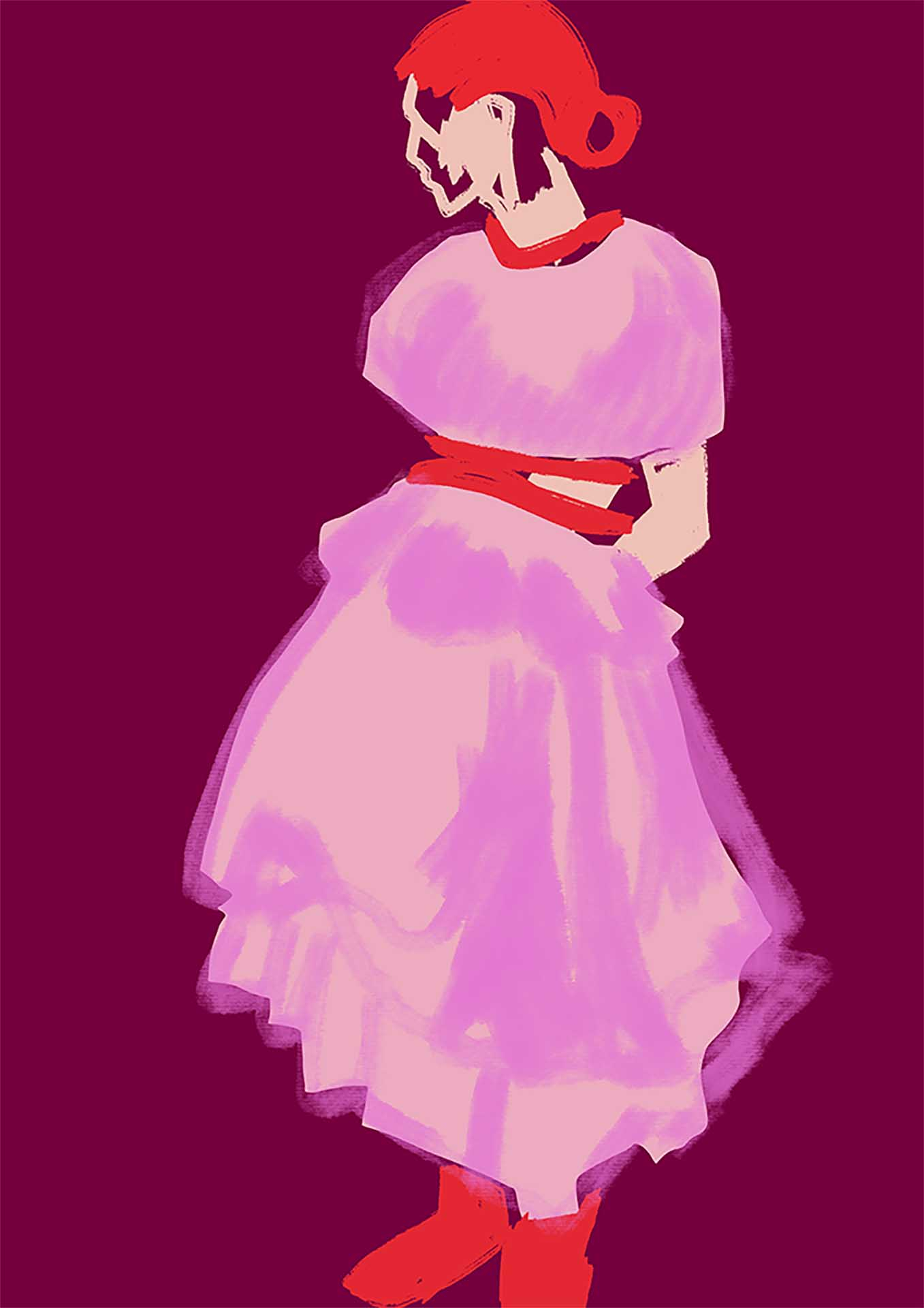 fashion Illustration, Molly Goddard Spring Summer 2020