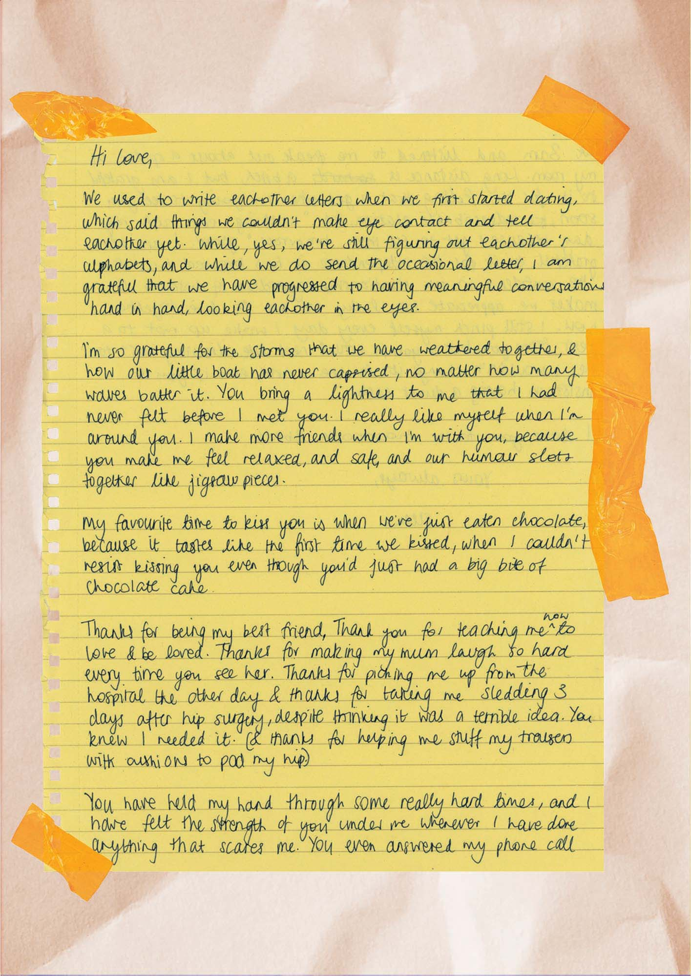 Ellen's letter to Ska, first page