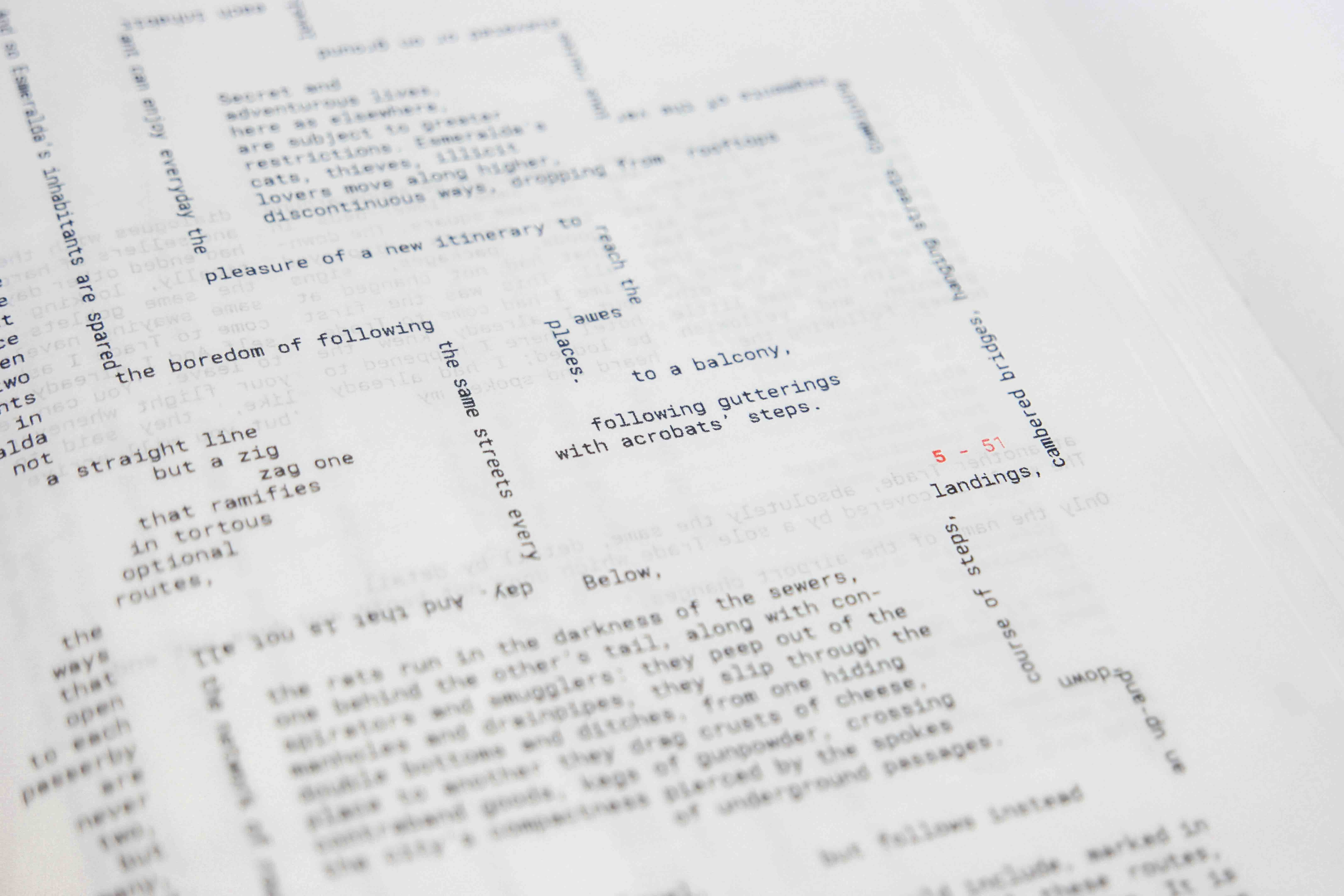 Close up detail of typography