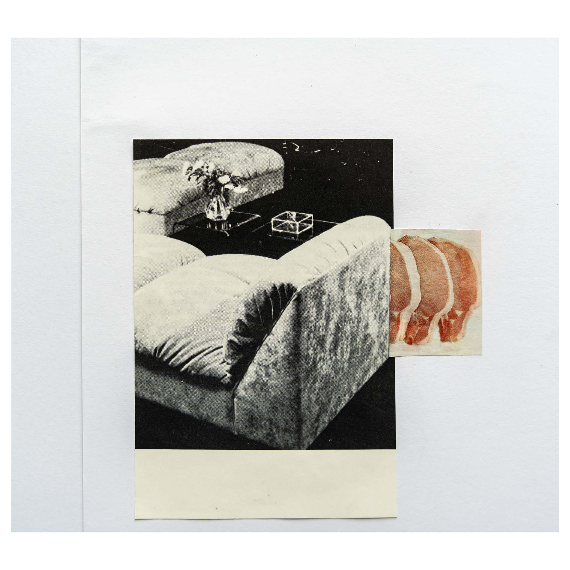 Collage of meat and space. 1970. September 2019