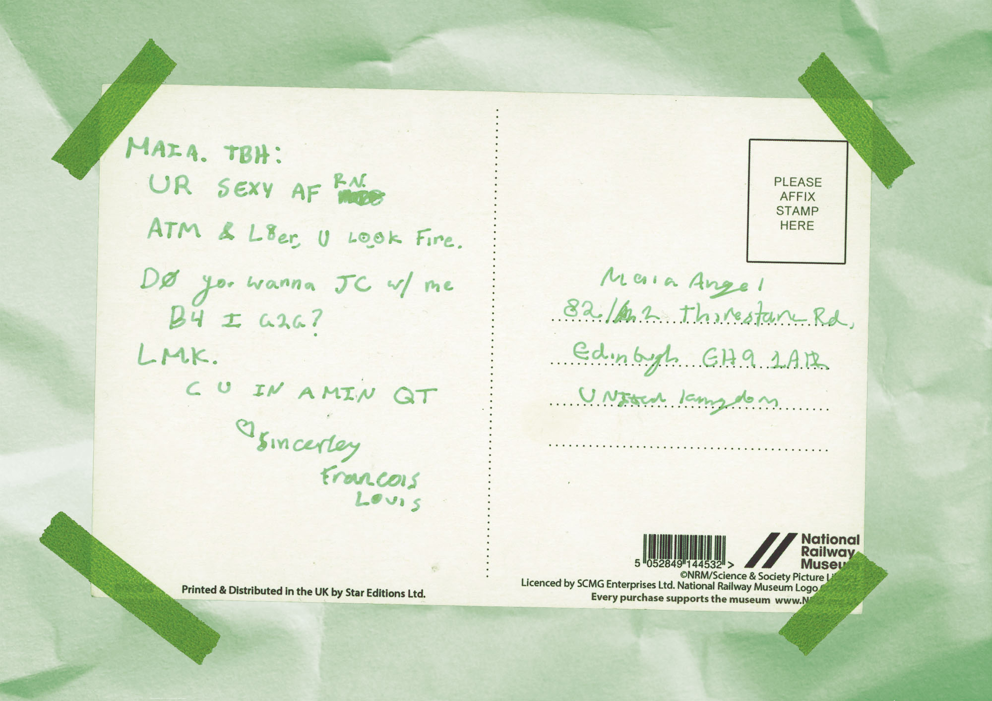 Frances' letter to Maia