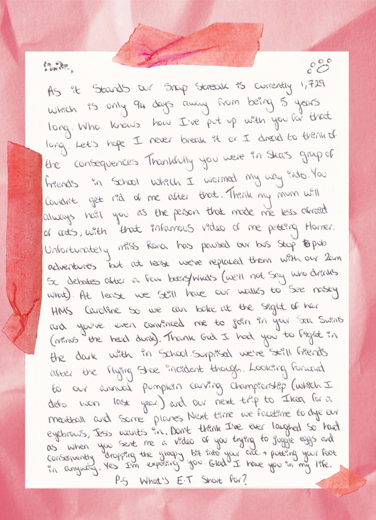 Letter from Sara to Anon