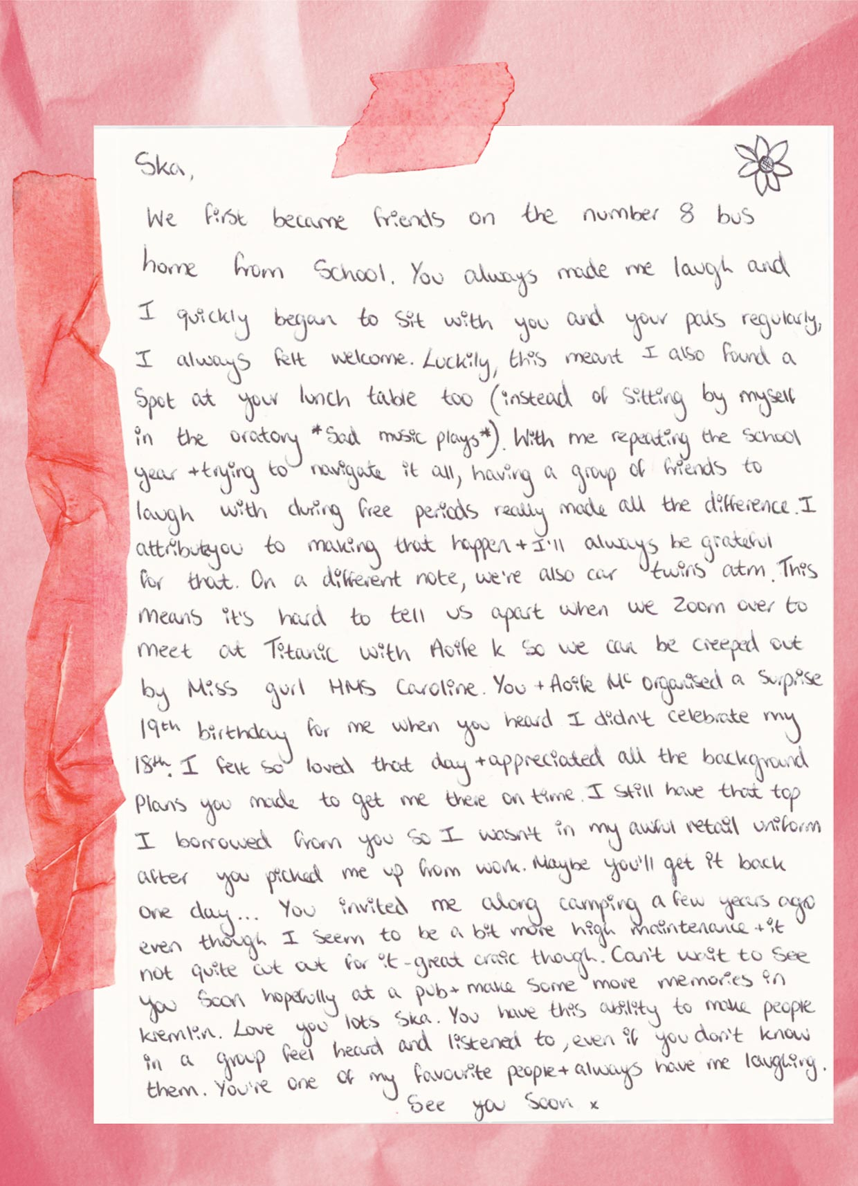 Letter from Sara to Ska