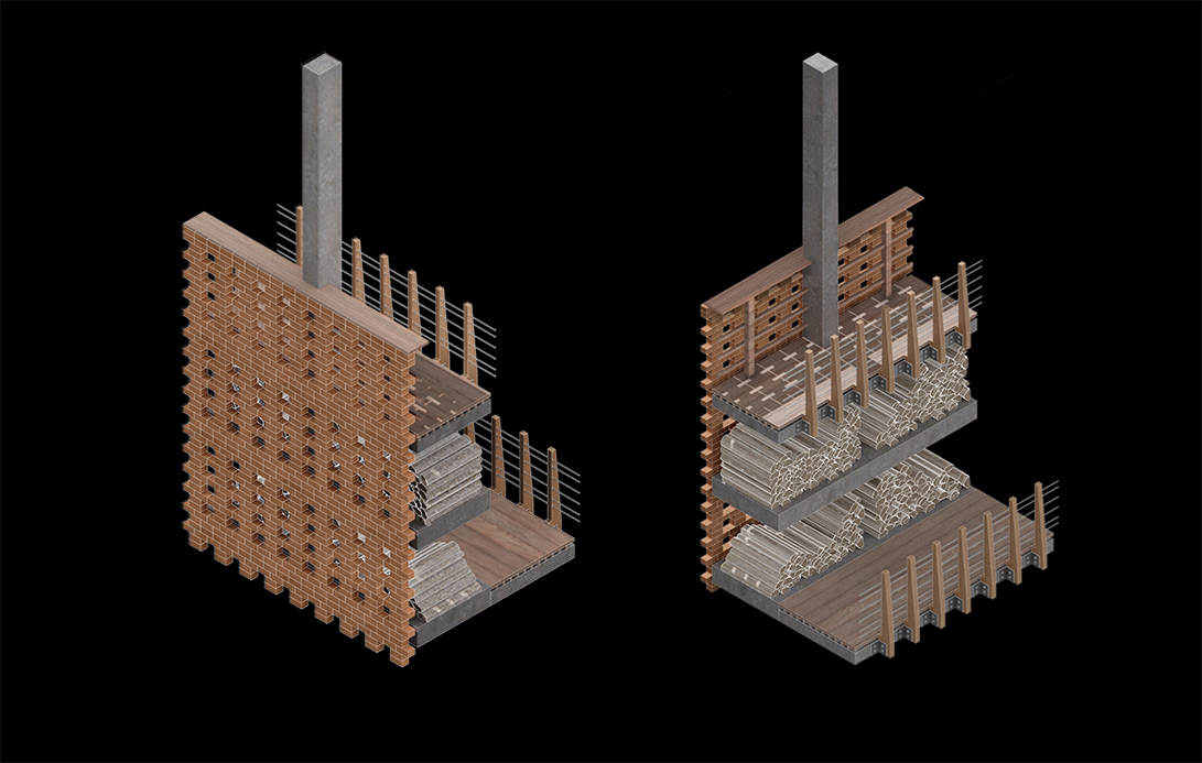 Wood Storage Tower Detail Renders