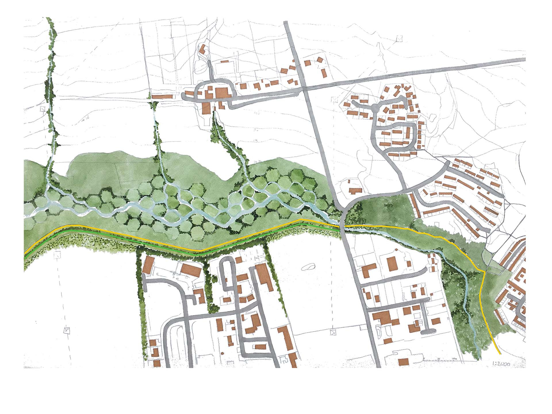 Re-Flow plan view of proposed plan
