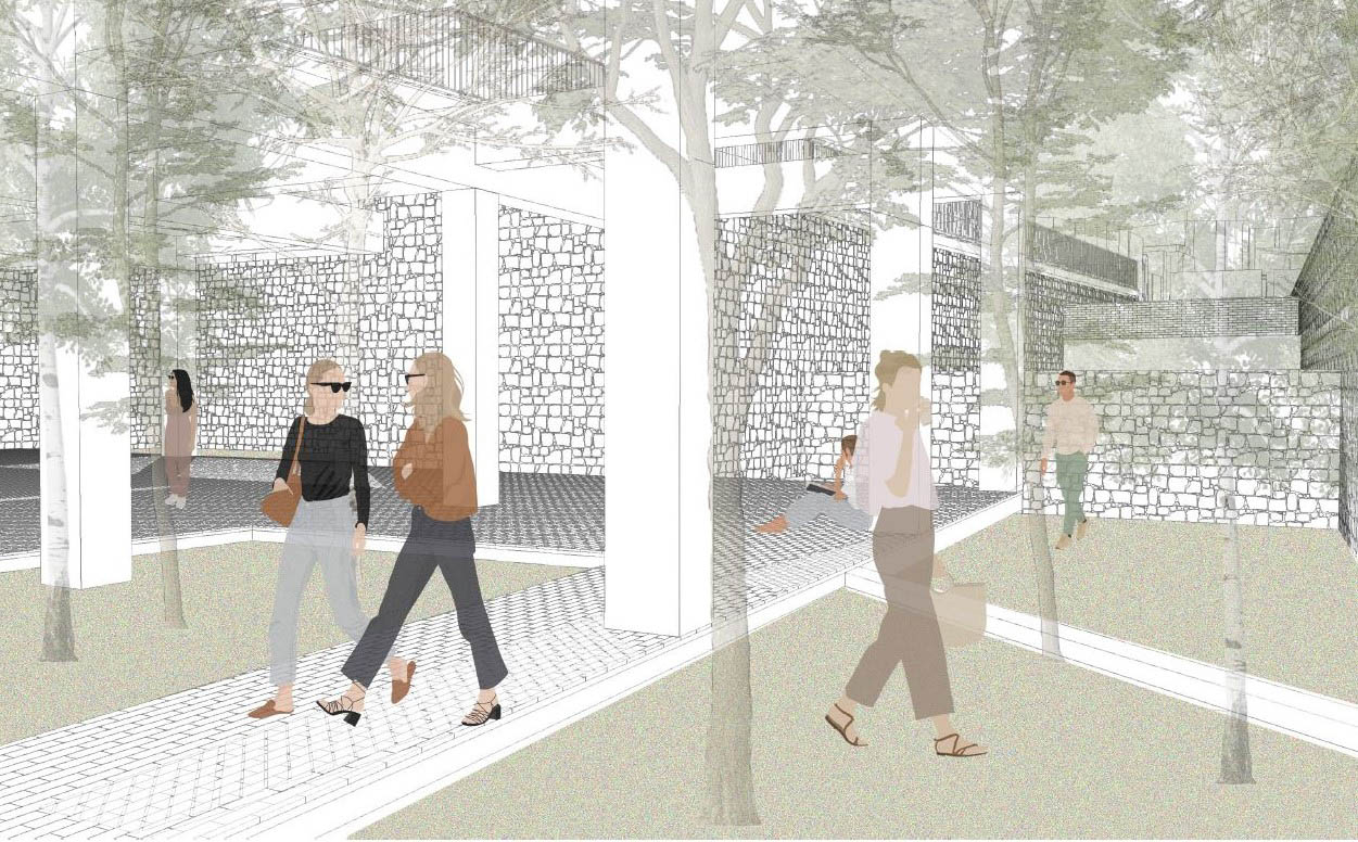 Perspective View of the Excavated Exhibition Centre