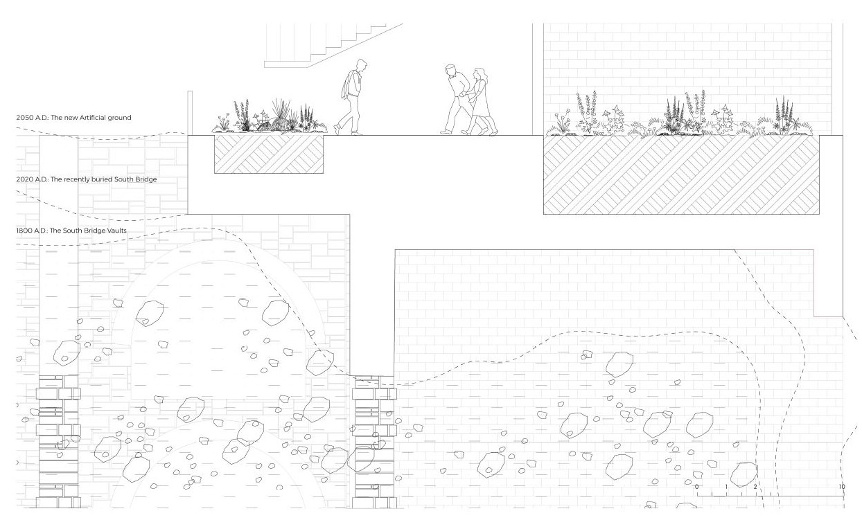 Scale of the Body: Section through the New Residences