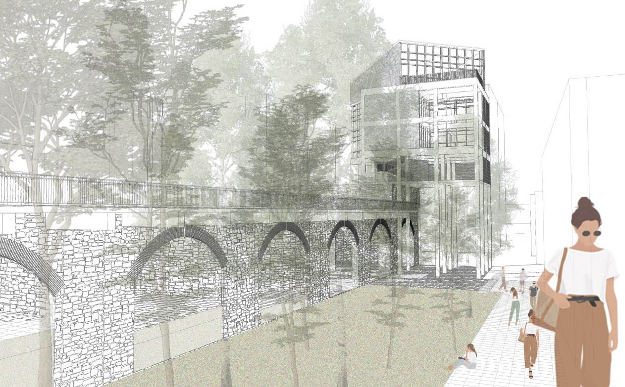 Perspective View of the New Residences