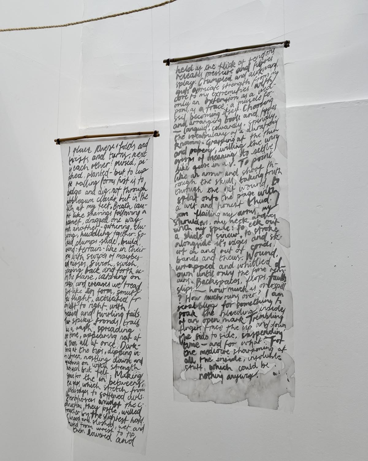 poem screen print onto silk 