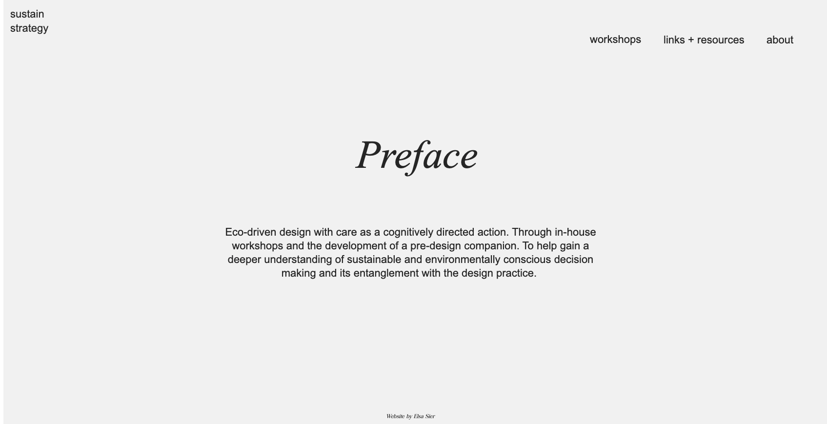 Sustain Strategy Website