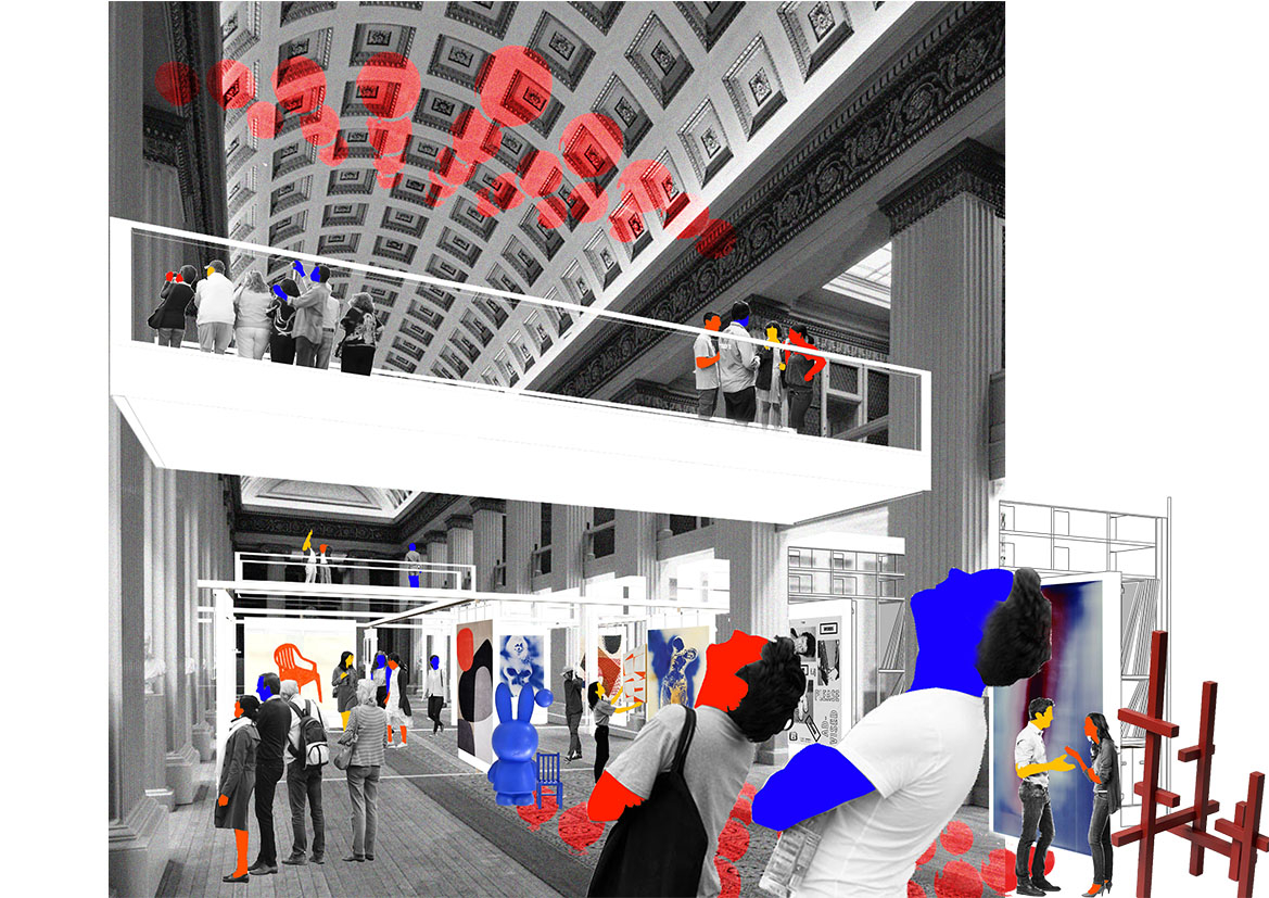 This picture shows the market mode of the art streets.
