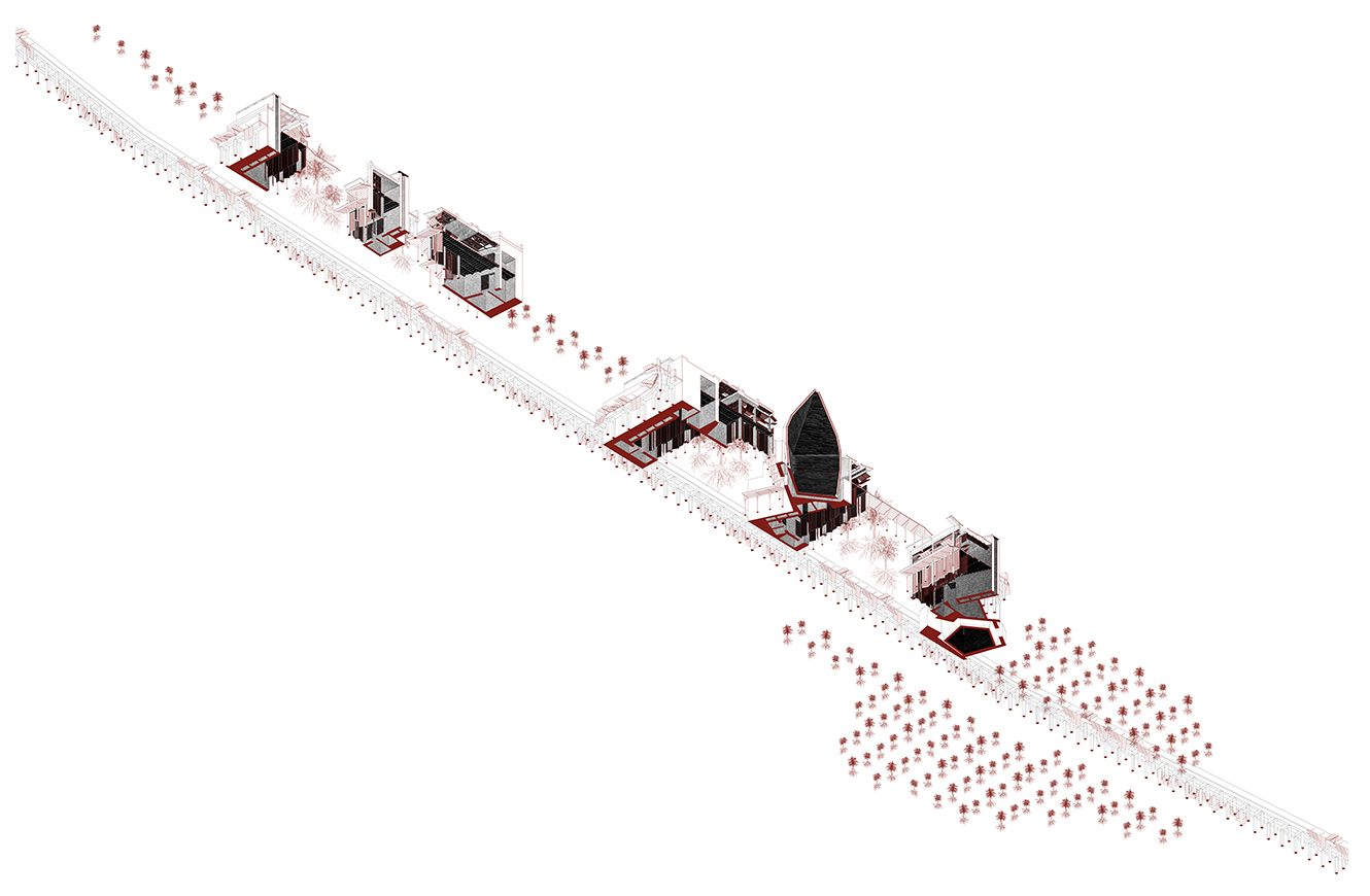 Paradise Pomegranate, Worm's Eye Isometric Interior Views