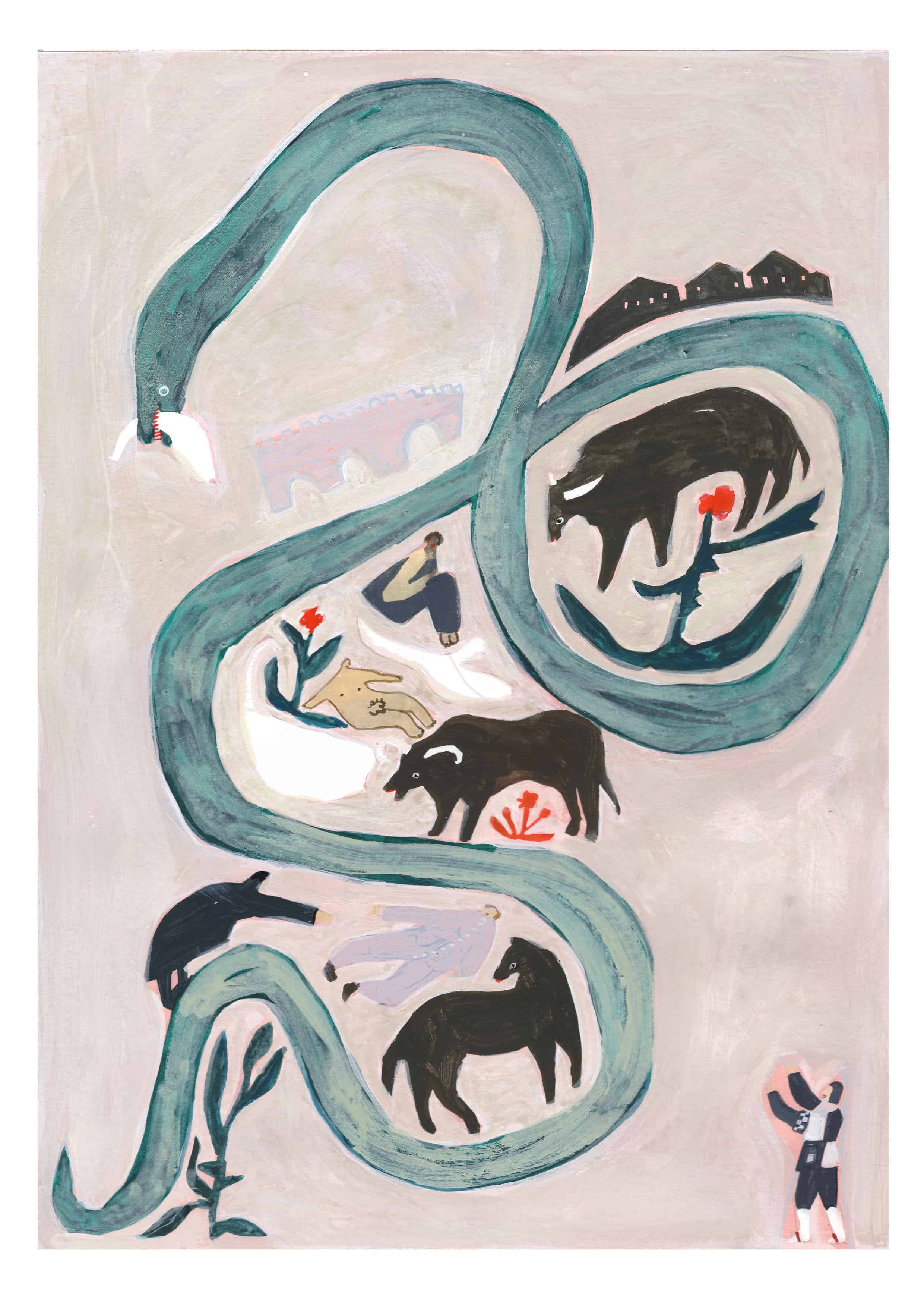 Giant worm eating livestock and terrorising villagers