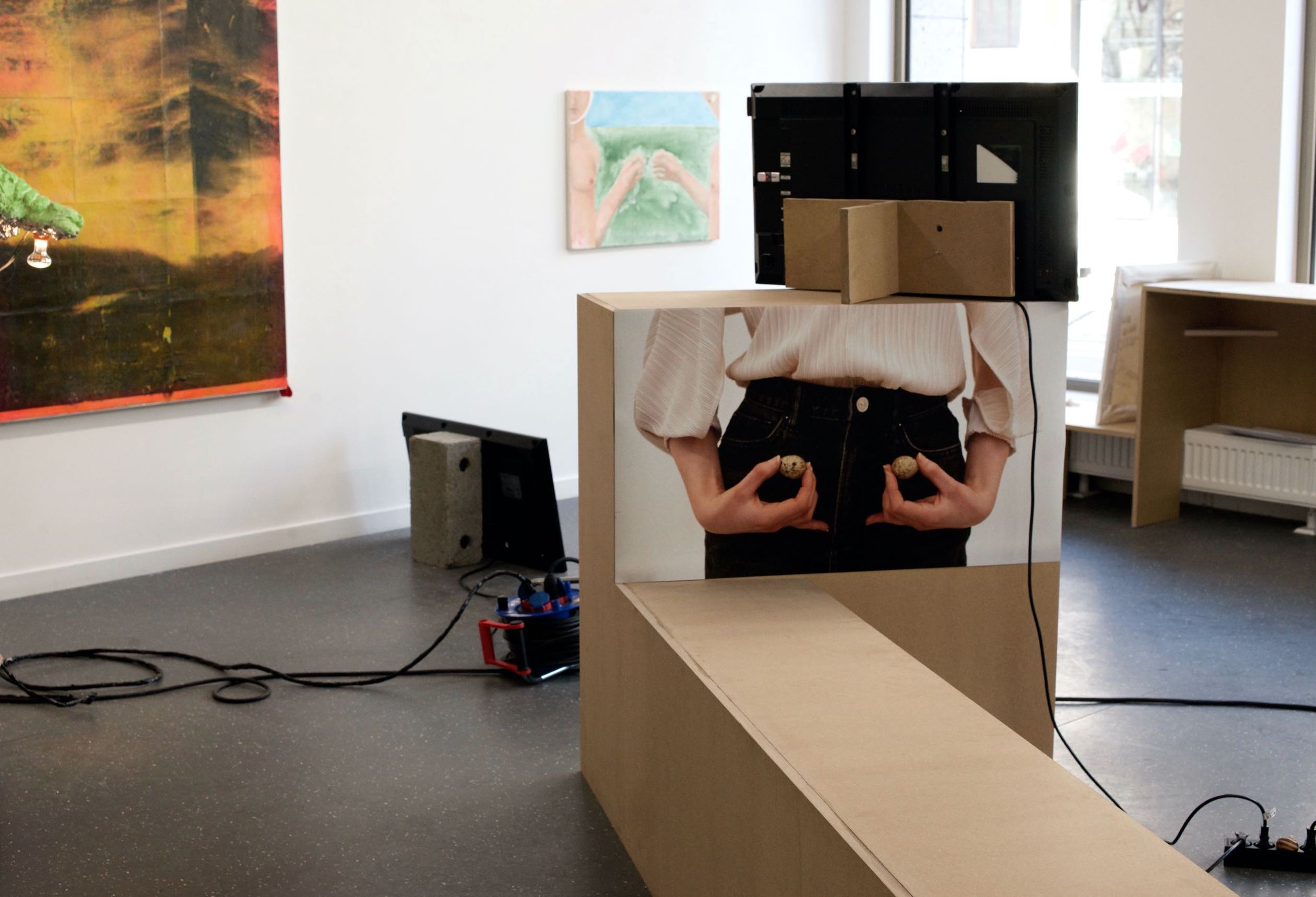 O.o.o.logy installed on mdf structure in exhibition 