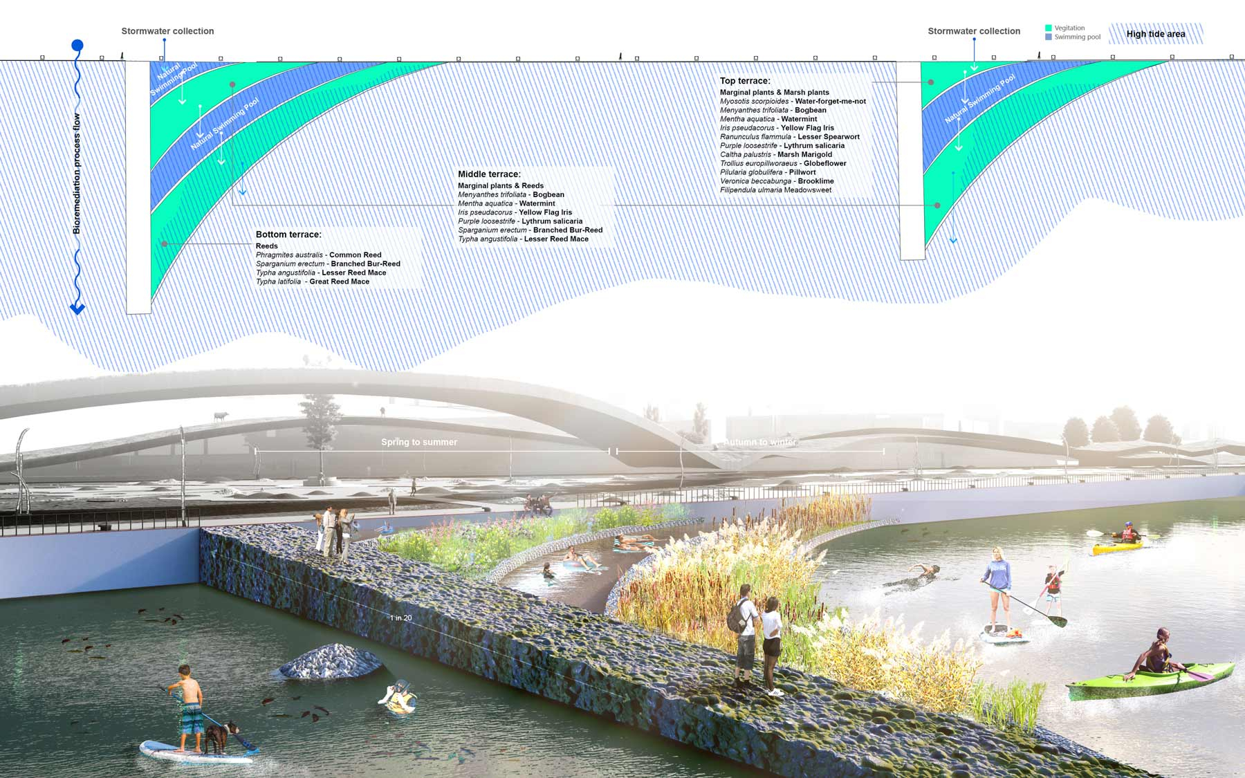 Bioremediation terrace
