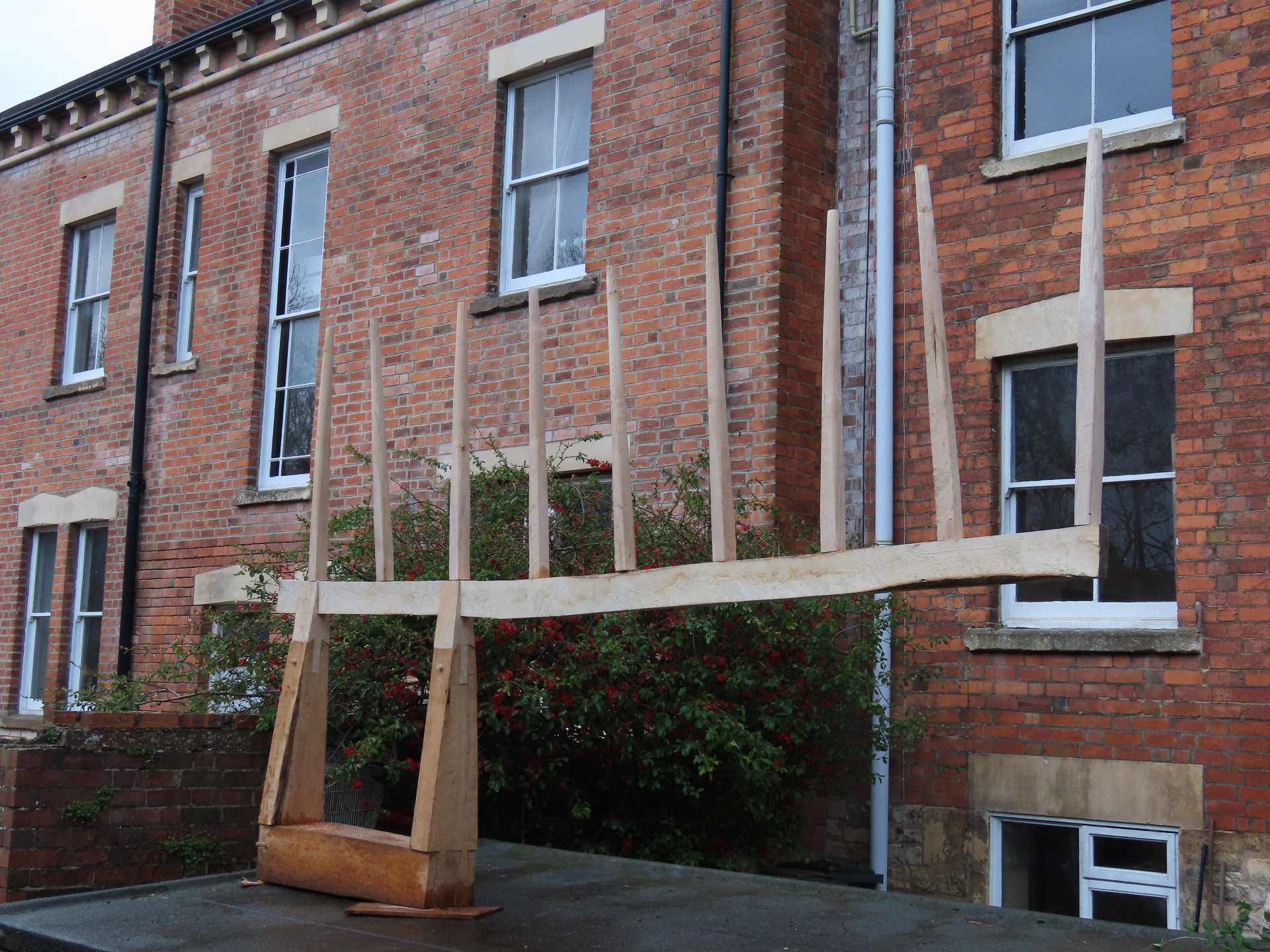 A large uneven tined sculpture