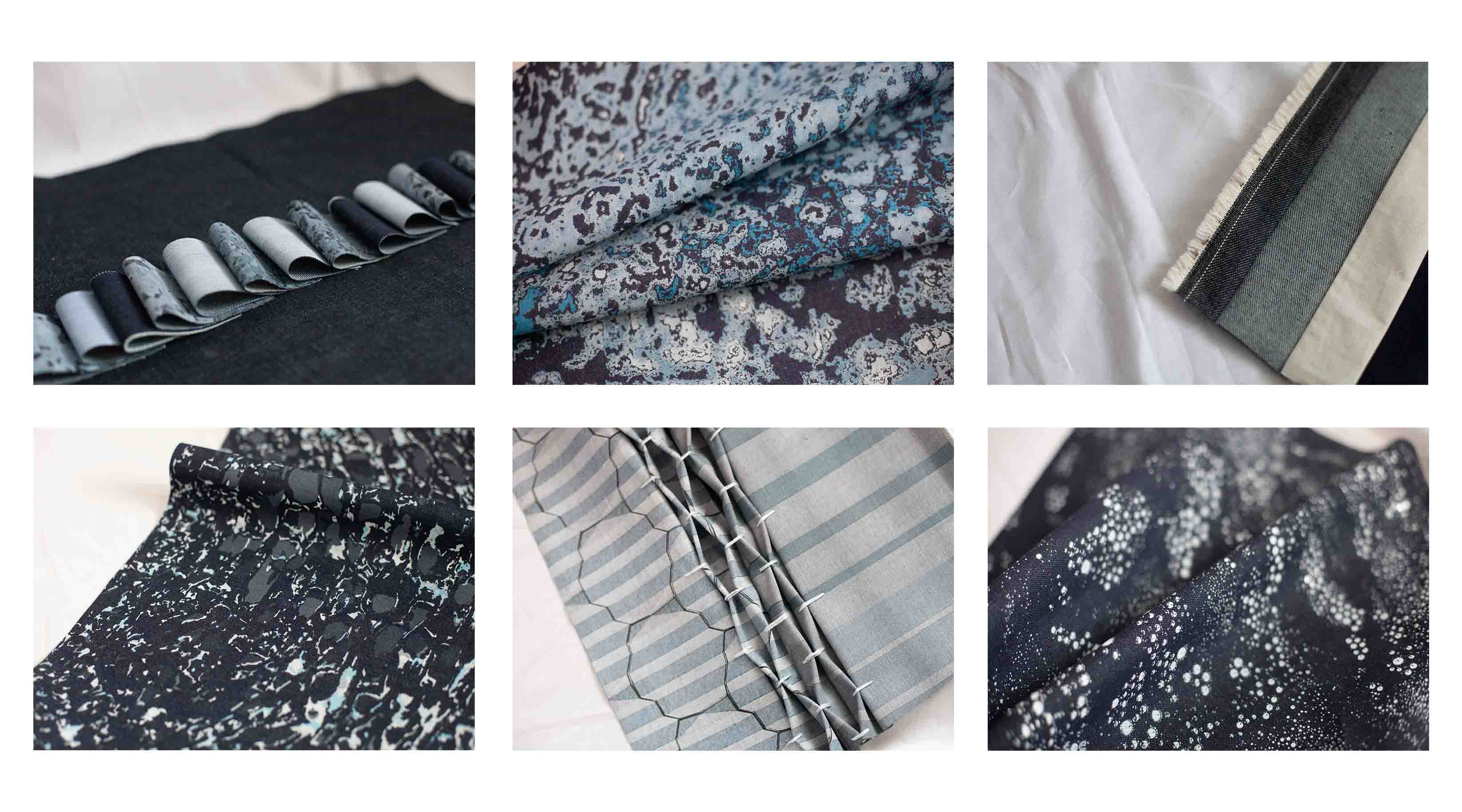 Close up of samples