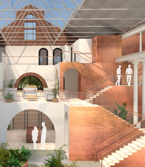 Visual of ShrubHub showing stair and popup space
