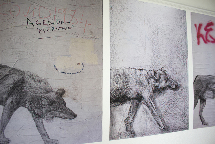 Wolves in West Bell Street Car Park Underpass, Dundee, A0 digital prints, 2021