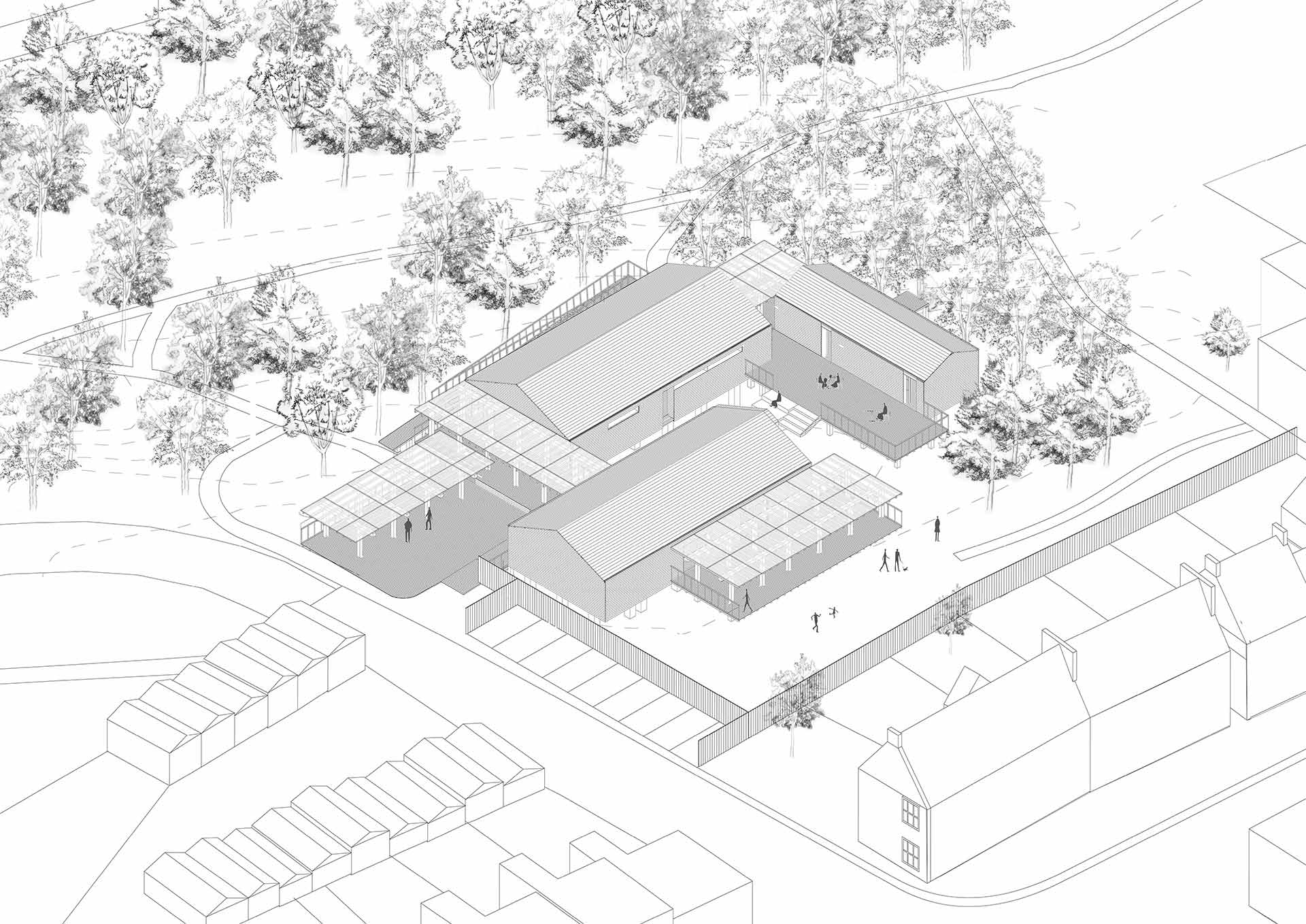 Yunfang_Xu_Ratho Library_Axonometric