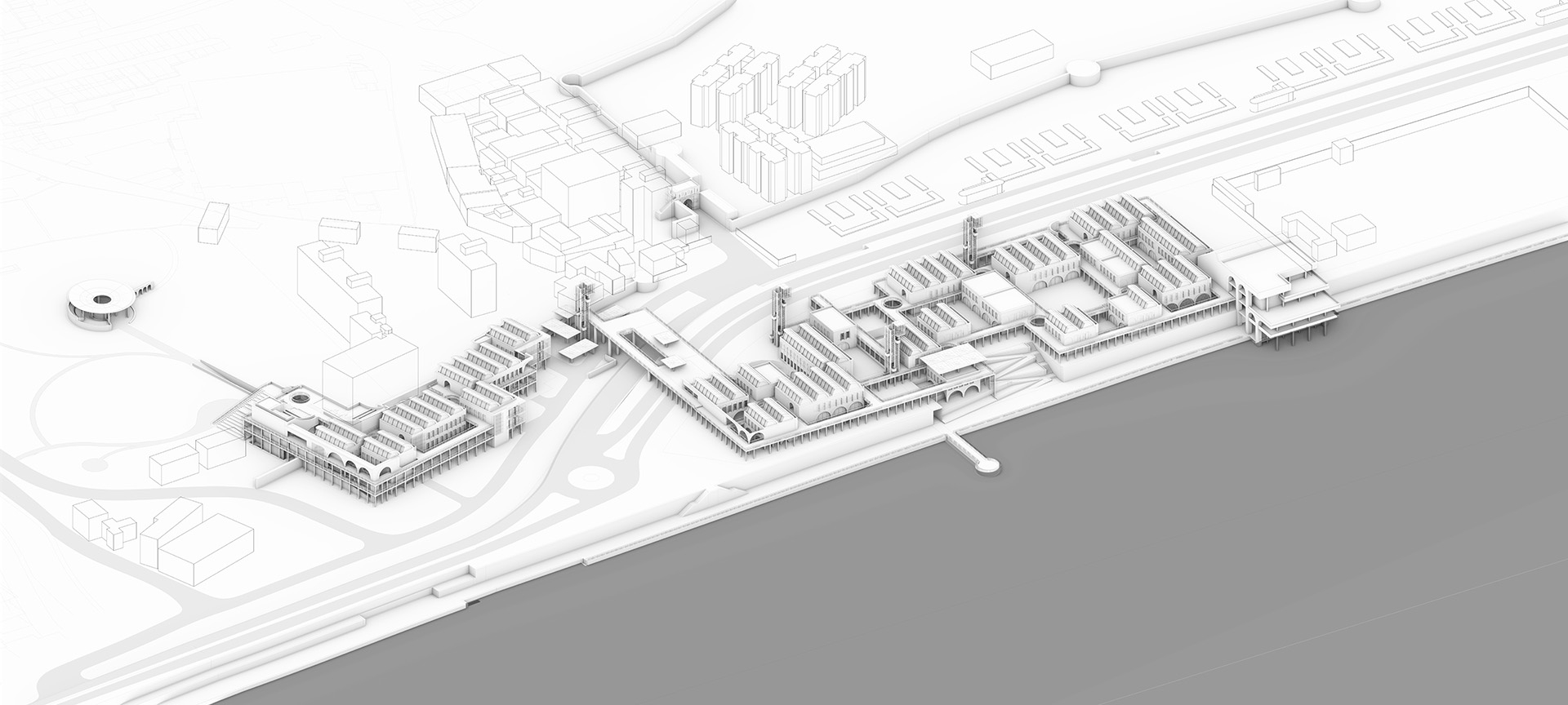 Axonometric Drawing of Mat Campus