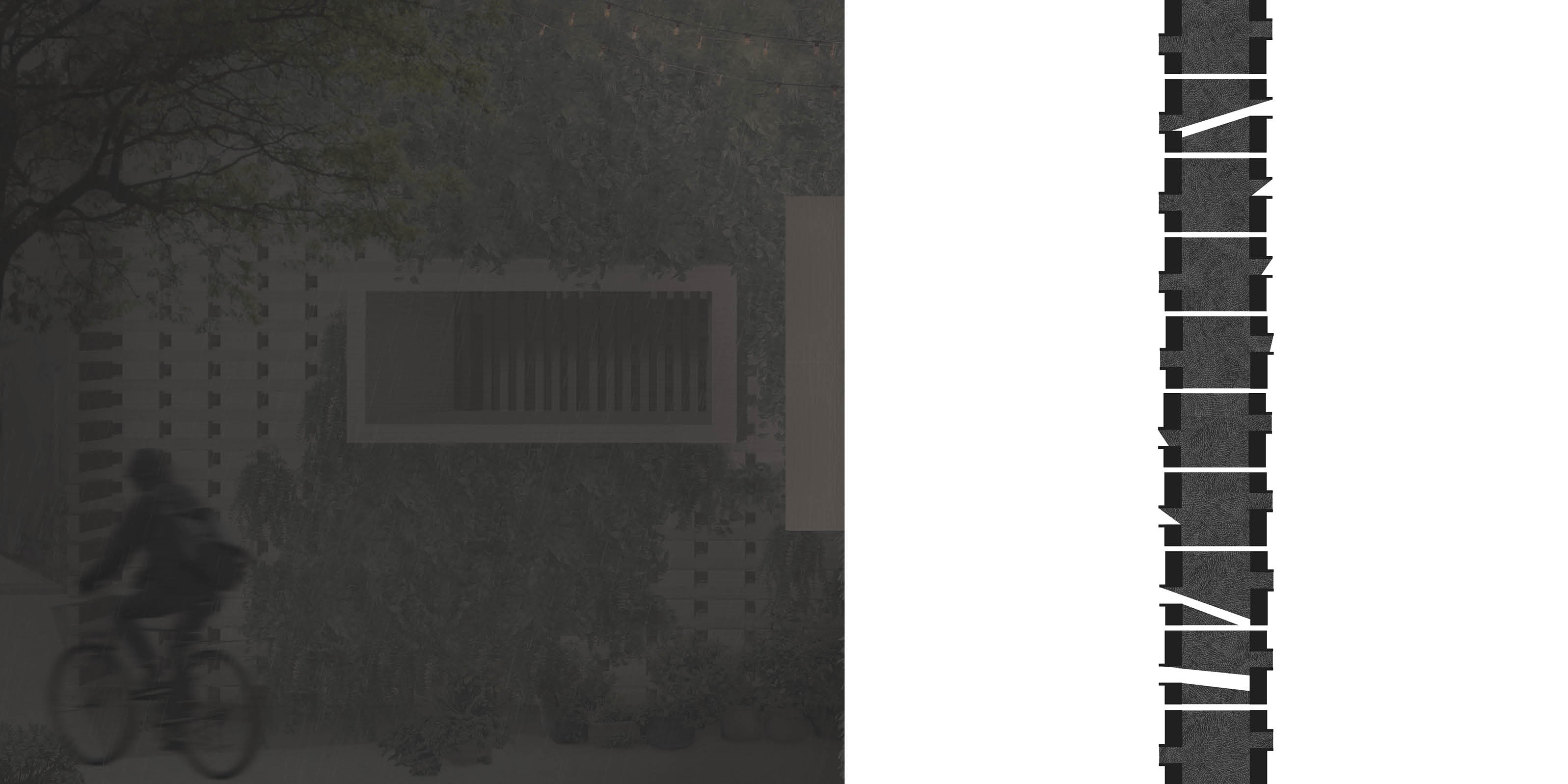 Elevation Rendered / Interior shadows in December