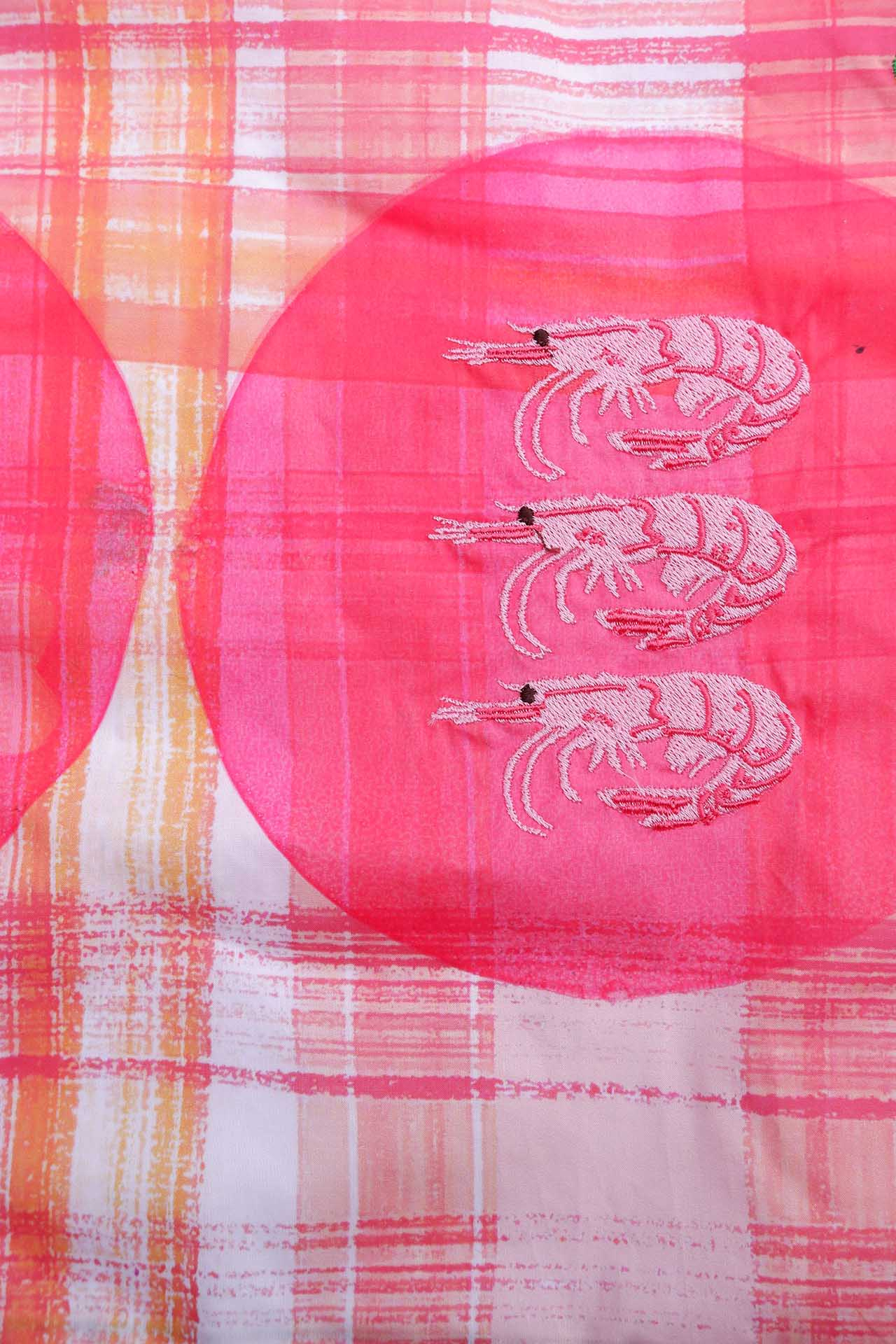 embroidered shrimps