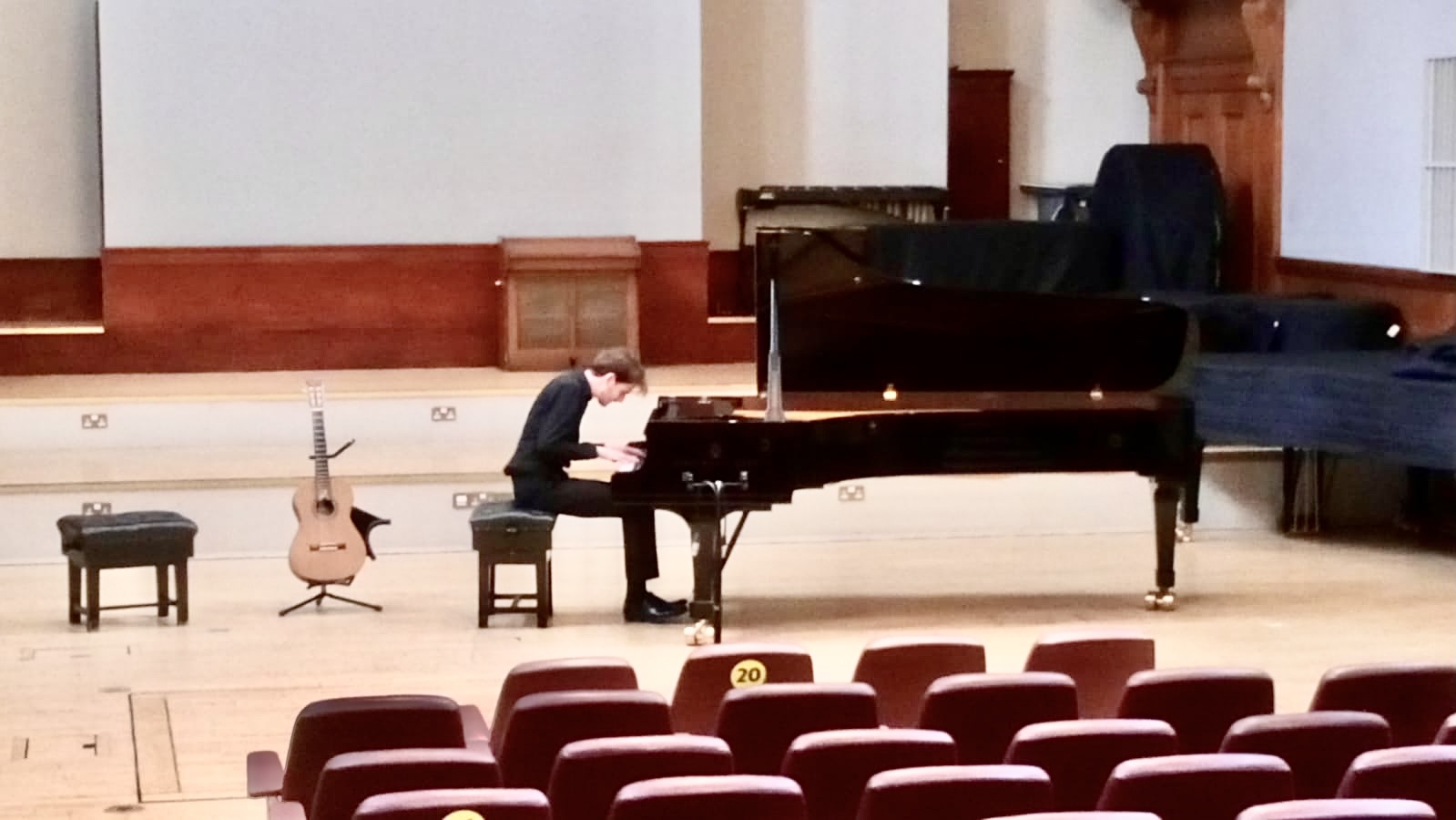 James O'Donnell performing in the Reid Concert Hall
