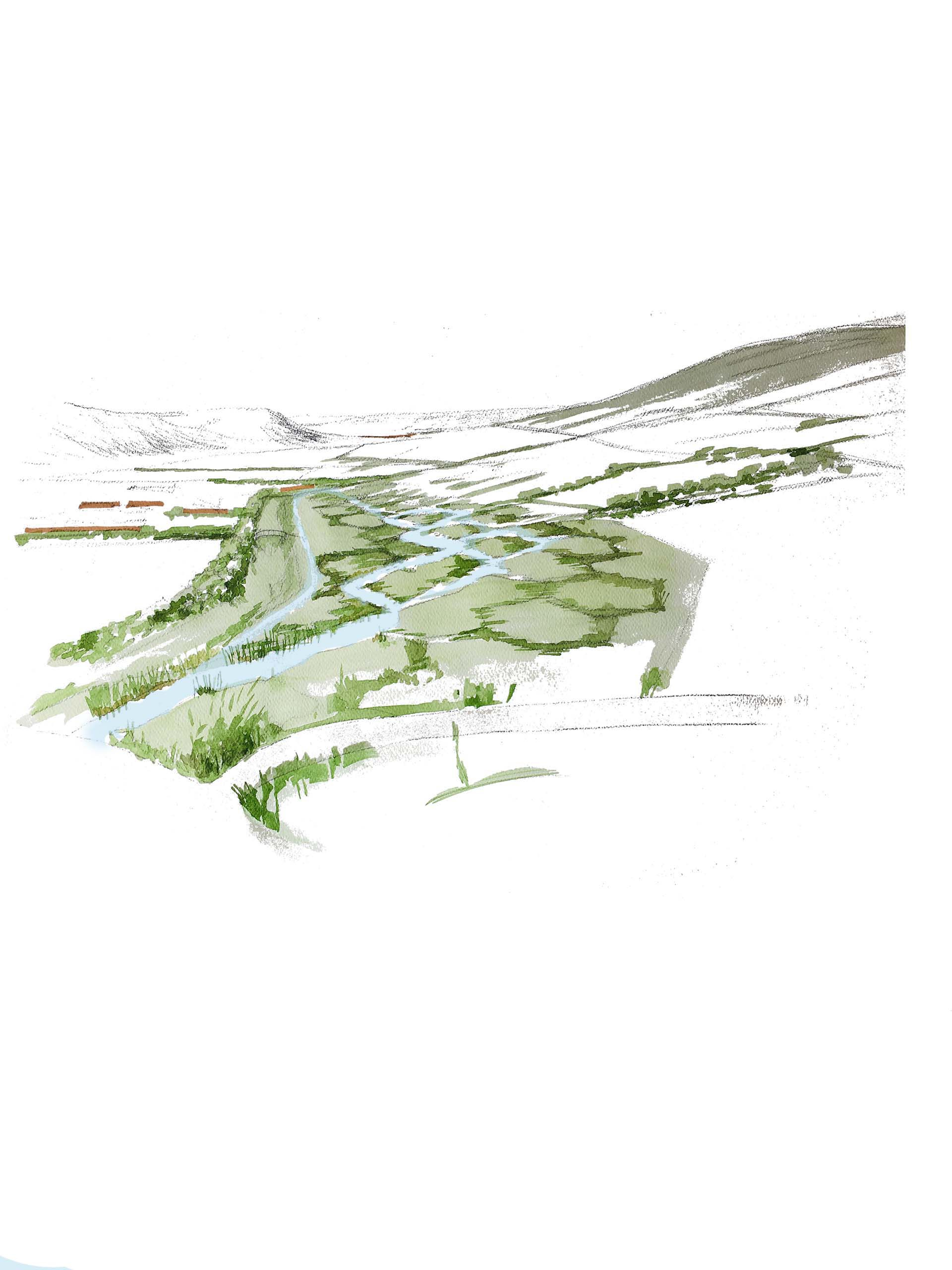 River Peffery Landscape View 